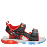 BOYS TODDLER-LITTLE KID SPIDERMAN LIGHT UP SANDAL - BLACK