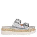 GIRLS LITTLE-BIG KID PAGE FOOTBED SANDAL - SILVER