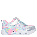 GIRLS TODDLER UNICORN CHARMER LIGHT UP SNEAKER - SILVER