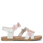 GIRLS LITTLE-BIG KID SUNFLOWER-K SANDAL - WHITE