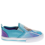 GIRLS TODDLER FROZEN SLIP ON CANVAS SNEAKER - BLUE