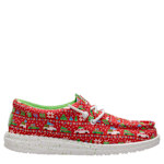 BOYS WALLY YOUTH HOLIDAY SLIP ON SNEAKER - RED