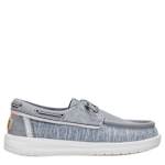 BOYS LITTLE-BIG KID WELLS CLASSIC BOAT SHOE - GREY