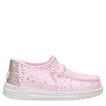 GIRLS TODDLER WENDY SPARKLE SLIP ON SNEAKER - PALE PINK