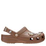 GIRLS LITTLE-BIG KID CLASSIC PINNACLE EMBELLISHMENT CLOG - BROWN