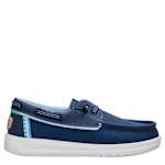 BOYS LITTLE-BIG KID WELLS CLASSIC BOAT SHOE - NAVY