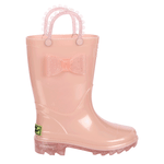 GIRLS TODDLER RAINBOW LIGHTED RAIN BOOT - PINK