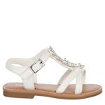 GIRLS TODDLER-LITTLE KID RISE FOOTBED SANDAL - WHITE