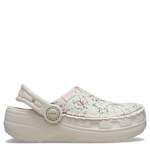 GIRLS TODDLER CRAFTED PRINTED CANVAS CLOG - TAN