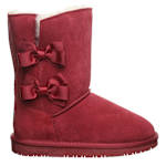 GIRLS LITTLE-BIG KID ZARIA YOUTH FUR BOOT - DARK RED