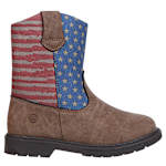 BOYS LITTLE-BIG KID PARTNER WESTERN BOOT - BROWN