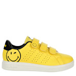 ADIDAS BOYS LITTLE KID SMILEY ADVANTAGE 2.0 SNEAKER - YELLOW