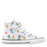 CONVERSE BOYS LITTLE KID CHUCK TAYLOR ALL STAR MID BLUEY SNEAKER - WHITE