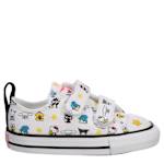 GIRLS TODDLER CHUCK TAYLOR 2V HELLO KITTY SNEAKER - WHITE