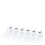 BOYS MESH CUSHIONED ANKLE SOCKS 6 PAIRS - WHITE