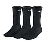 BOYS SMALL CREW SOCKS 3 PAIRS - BLACK