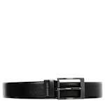 MENS BURNISHED DRESS BELT - BLACK