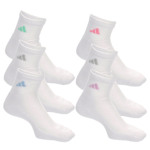 WOMENS ATHLETIC CUSHIONED QUARTER SOCKS 6 PAIRS