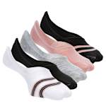 WOMENS LINER SOCKS 5 PAIRS - ASSORTED