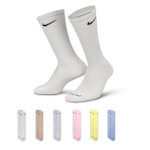 MENS MEDIUM EVERYDAY PLUS CUSHIONED CREW SOCKS 6 PAIRS - BLUE
