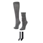 WOMENS OVER THE KNEE SLOUCH SOCK 2 PAIRS