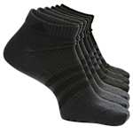 MENS SUPERLITE LOW CUT SOCKS 6 PAIRS - BLACK