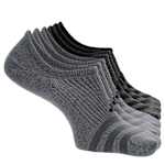 MENS SUPERLITE NO SHOW SOCKS 6 PAIRS - BLACK