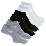 WOMENS SUPERLITE NO SHOW SOCKS 6 PAIRS - ASSORTED