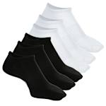 WOMENS SUPERLITE NO SHOW SOCKS 6 PAIRS - WHITE