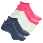 WOMENS SUPERLITE NO SHOW SOCKS 6 PAIRS - ASSORTED