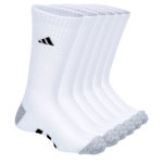 BOYS CUSHIONED CREW SOCKS 6 PAIRS - WHITE