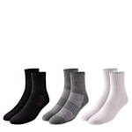 MENS CUSHION QUARTER SOCKS 3 PAIRS