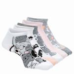 WOMENS MEOW MIX NO SHOW SOCKS 6 PAIRS
