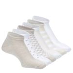 WOMENS SIMPLE PATTERNS NO SHOW SOCKS 6 PAIRS