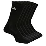 WOMENS ATHLETIC CUSHIONED CREW SOCKS 6 PAIRS - BLACK