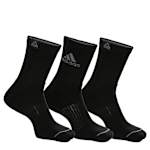 MENS CUSHIONED SPORT 3.0 HIGH QUARTER SOCKS 3 PAIRS - BLACK