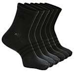 MENS SUPERLITE 3.0 QUARTER SOCKS 6 PAIRS - BLACK