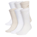 MENS ATHLETIC CUSHIONED CREW SOCKS 6 PAIRS - ASSORTED