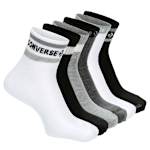 MENS QUARTER SOCKS 6 PAIRS - ASSORTED