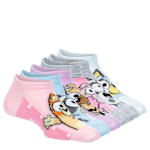 GIRLS NO SHOW SOCKS 6 PAIRS - ASSORTED