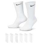 MENS EXTRA LARGE CREW SOCKS 6 PAIRS - WHITE