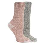 WOMENS SWEATER KNIT CREW SOCKS 2 PAIRS