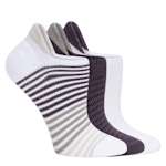 WOMENS TERRY POWDER NO SHOW SOCKS 3 PAIRS