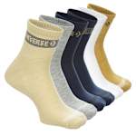 MENS QUARTER SOCKS 6 PAIRS - ASSORTED