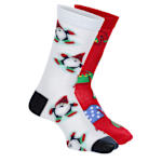 WOMENS HOLIDAY GNOME CREW SOCKS 2 PAIRS