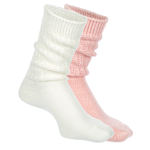 WOMENS SCRUNCH CREW SOCKS 2 PAIRS