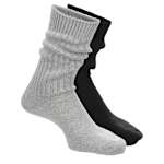 WOMENS SCRUNCH CREW SOCKS 2 PAIRS