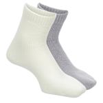 WOMENS HALF CREW SOCKS 2 PAIRS