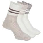 WOMENS LUXE HALF CREW SOCKS 3 PAIRS