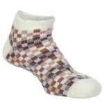WOMENS ALOE INFUSED MULTI CHECKER LOW CUT SOC 1 PAIR